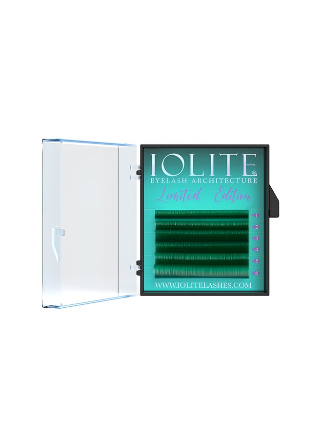 IOLITE Colored Classic Lashes Eyelashes Ombre Green C Curl 7T Mix 2