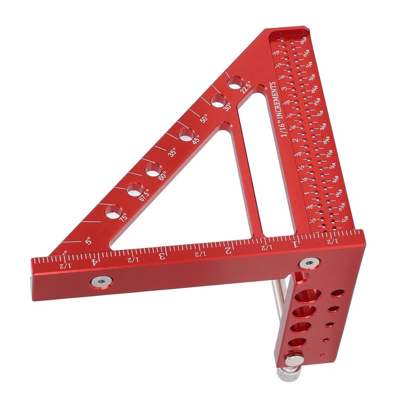 5 Inch Aluminum Alloy Multi Angle Measuring Ruler For Woodworking And Furniture Making - Image 3
