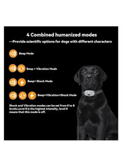 SYOSI Dog Bark Collar, Automatic Anti Barking Collar with 8 Adjustable Sensitivity, Smart Collar, Effective 0-8 Levels of Vibration Shock Beep Modes, for Medium Large Dogs, Waterproof and Rechargeable  - Image 4