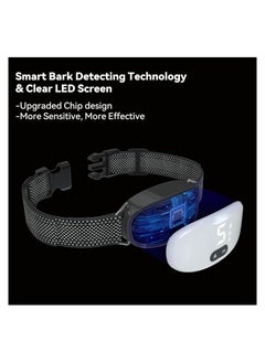 SYOSI Dog Bark Collar, Automatic Anti Barking Collar with 8 Adjustable Sensitivity, Smart Collar, Effective 0-8 Levels of Vibration Shock Beep Modes, for Medium Large Dogs, Waterproof and Rechargeable  - Image 2