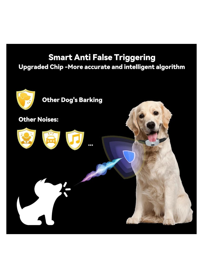 SYOSI - Dog Bark Collar, Automatic Anti Barking Collar with 8 Adjustable Sensitivity, Smart Collar, Effective 0-8 Levels of Vibration Shock Beep Modes, for Medium Large Dogs, Waterproof and Rechargeable - Image 1