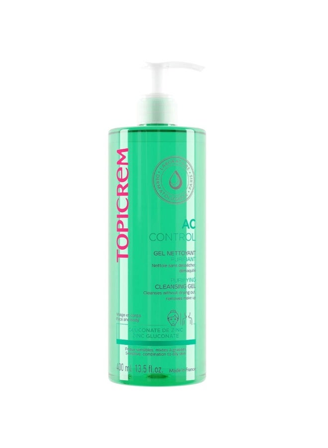 Topicrem Ac Purifying Cleansing Gel 400ml - Image 1