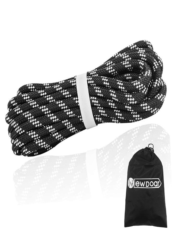 NewDoar Static Climbing Rope - 8mm (5/16c) / 10mm (3/8”) Double Braid Accessory Cord for Rock,Hauling, Prusik, Survival - Pre-Cut 20FT, 50FT, 100FT, 165FT Lengths - Outdoor, Fire Rescue Equipment - Image 1