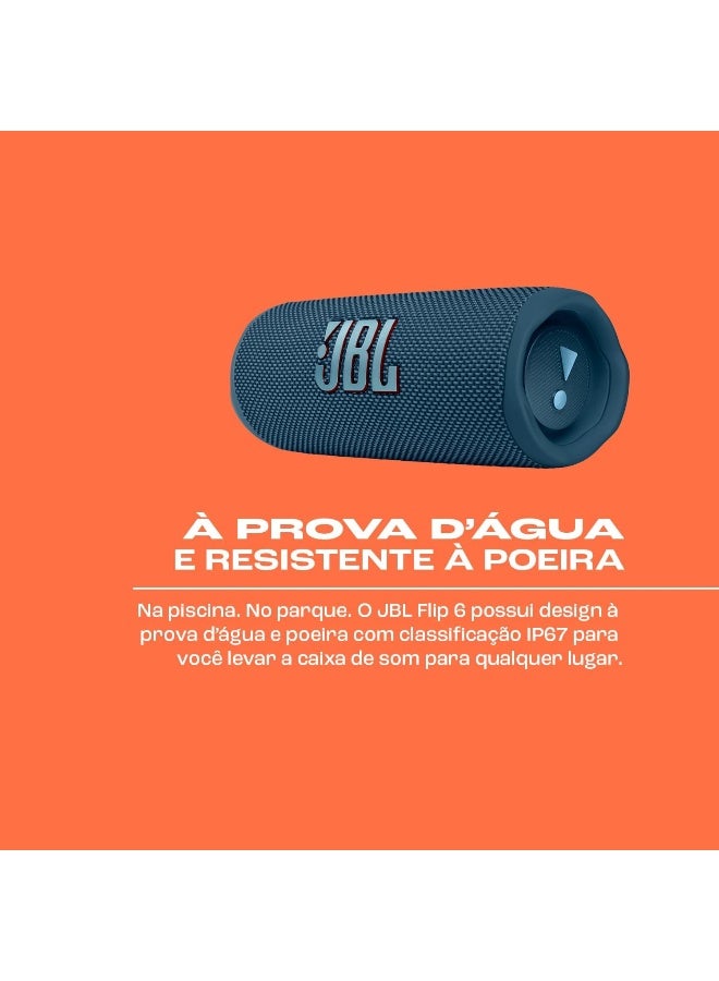 جي بي إل Renewed - Flip 6 Bluetooth Box in Blue - Waterproof Portable Speaker with 2-Way Speaker System for Powerful Sound - Up to 12 Hours of Wireless Music Play Speaker - Image 5