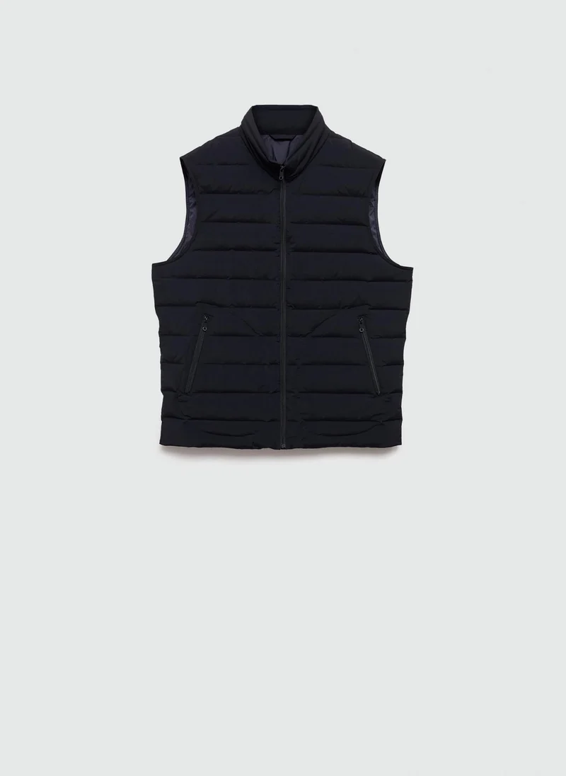مانجو مان Quilted Vest With Down And Feather Filling