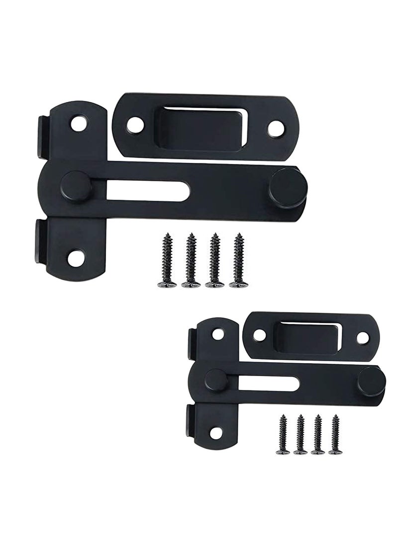 2 Pack Gate Lock Latch Flip Lock Window Cabinet Lock Safety Door Bolt Latch for Home Garden Garage(4 inch)   ﻿ - Image 1