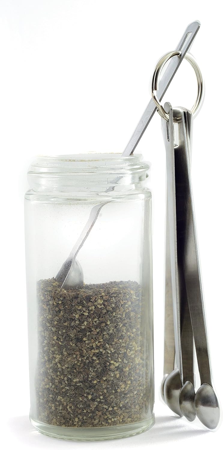Norpro Light & heavy use compatible MINI MEASURING SPOONS, 5 PC SET Freeze crack proof - Image 4