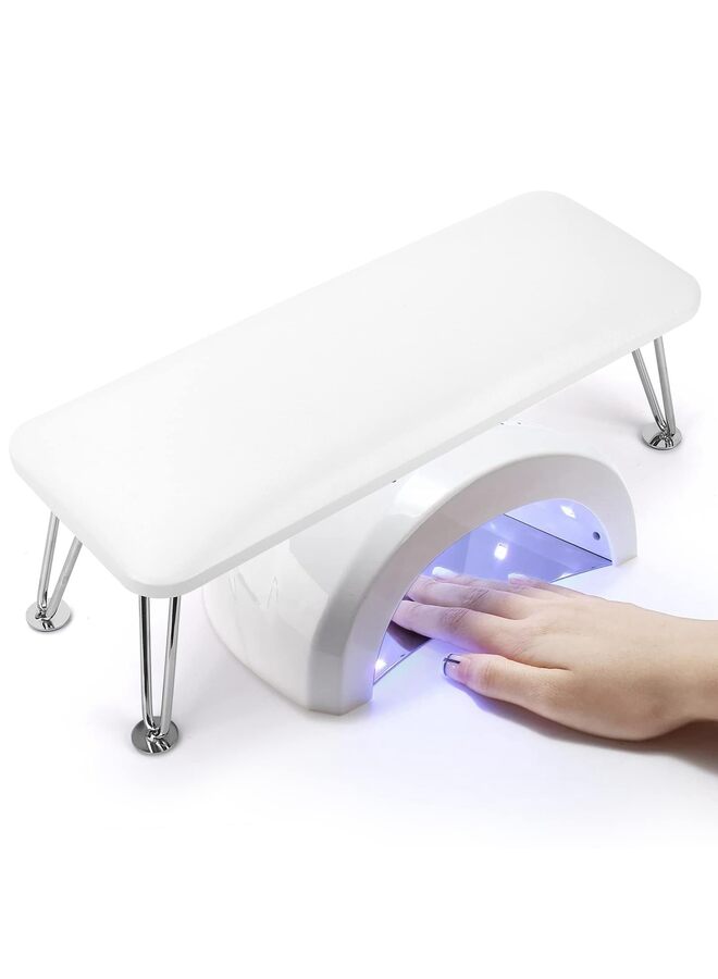 Microfiber Leather Nail Hand Rest Cushion for Nails, Soft Hand Pillow Footstool with 4 Stainless Steel Stands Thick Sponge Nail Pillow for Nail Tech Use - Image 1