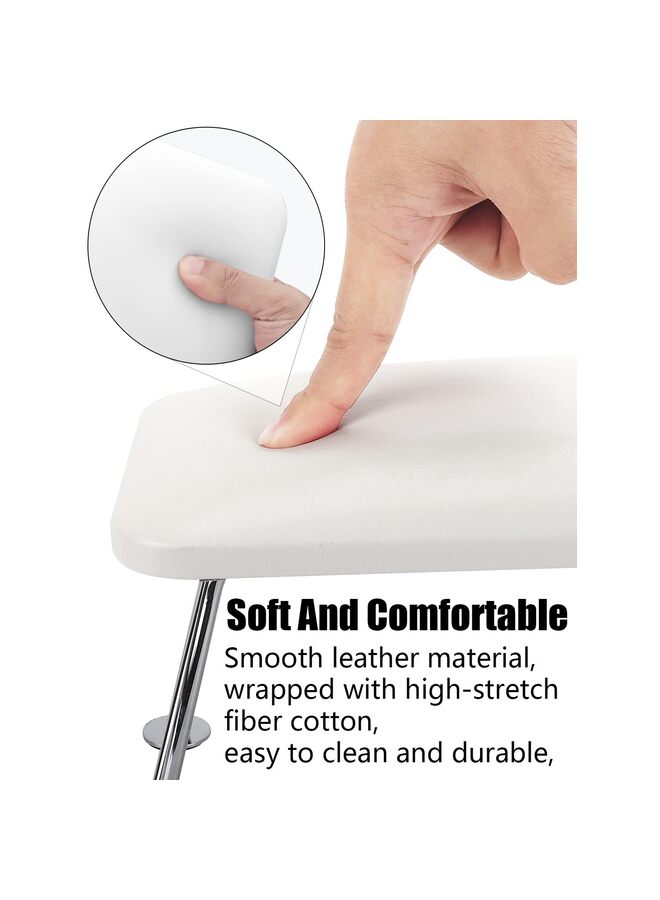 Microfiber Leather Nail Hand Rest Cushion for Nails, Soft Hand Pillow Footstool with 4 Stainless Steel Stands Thick Sponge Nail Pillow for Nail Tech Use - Image 2