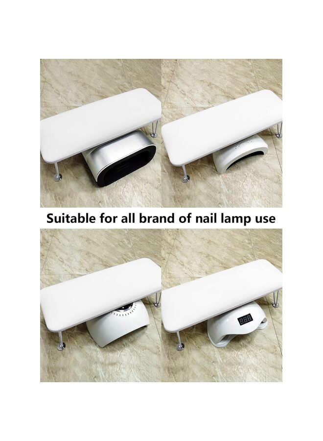 Microfiber Leather Nail Hand Rest Cushion for Nails, Soft Hand Pillow Footstool with 4 Stainless Steel Stands Thick Sponge Nail Pillow for Nail Tech Use - Image 4