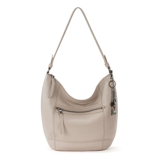 The Sak Sequoia Hobo Bag in Leather, Single Shoulder Strap, Sand - Image 1