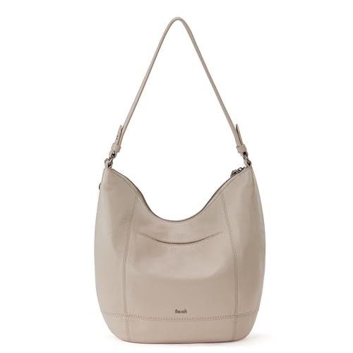 The Sak Sequoia Hobo Bag in Leather, Single Shoulder Strap, Sand - Image 4