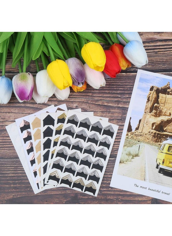 DERAYEE 12 Sheets Photo Corner Stickers 6 Colors Self Adhesive Photo Mounting Corners For Scrapbooking Photo Album Diary Diy Craft  - Image 4