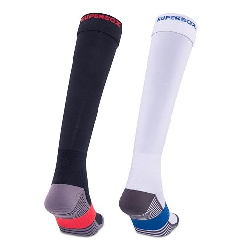 Supersox Unisex Kids Football Socks-Knee Length Socks Cushioned Sole, Odour Free & Superior Grip Uniform Stockings For Football/Soccer, Pack Of 2 (Black & White, Medium (6 Years To 9 Years), Cotton) - Image 4