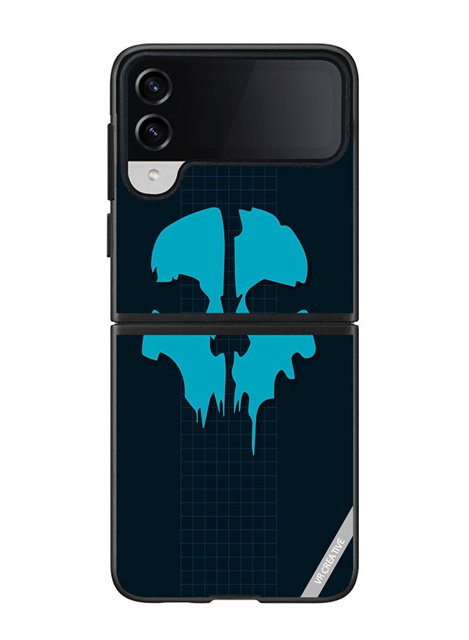 VR CREATIVE Protective Case Cover For Samsung Galaxy Z Flip4 Call Of Duty Ghosts Design Multicolour - Image 1