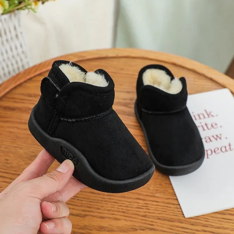 Children''s shoes winter cotton-padded shoes baby toddler shoes soft bottom snow shoes thickened children''s cotton-padded shoes Velcro mid-top snow boots - Image 5