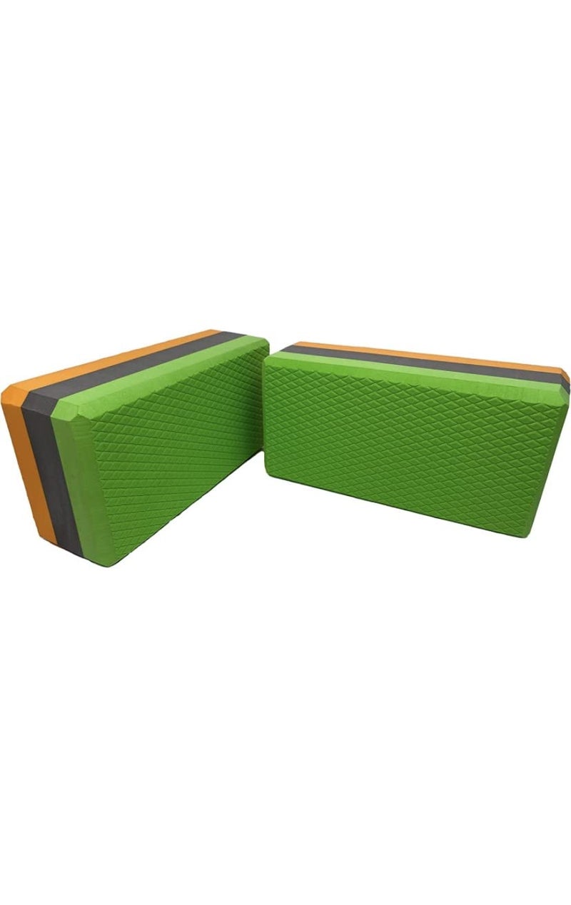 The Yogis High Density Foam Yoga Block Brick [ Set of 2 ] Large Size [ Free - Yoga Belt ] Made in India - Image 2