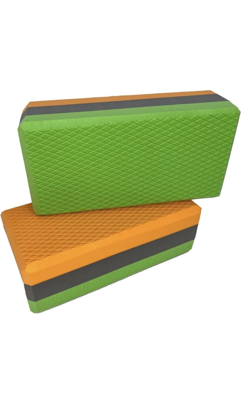 The Yogis High Density Foam Yoga Block Brick [ Set of 2 ] Large Size [ Free - Yoga Belt ] Made in India - Image 3