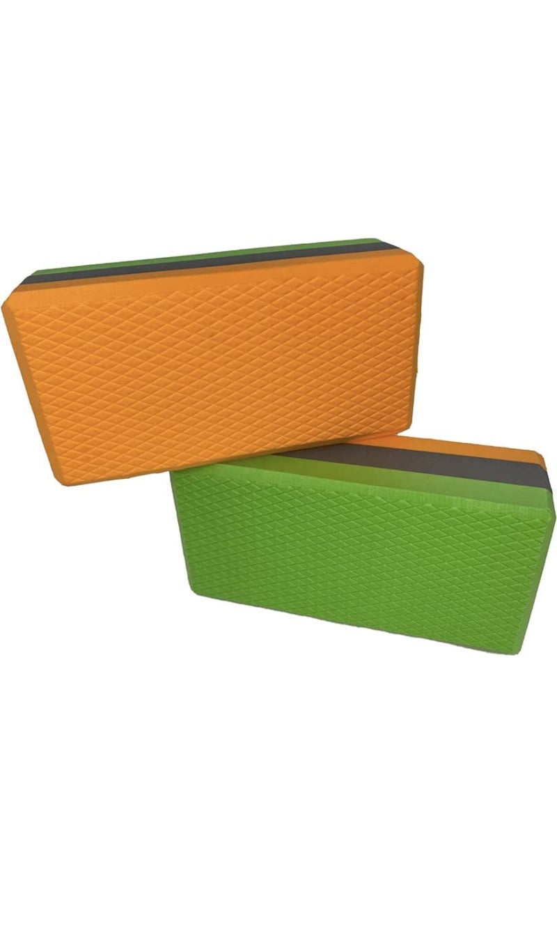 The Yogis High Density Foam Yoga Block Brick [ Set of 2 ] Large Size [ Free - Yoga Belt ] Made in India - Image 4