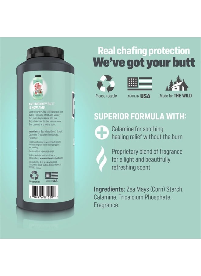Anti Monkey Butt - Baby Powder, Cornstarch Baby Powder Prevents Diaper Rash, Talc Free Hypoallergenic Formula with Calamine, Anti Chafing and Anti Itch, 8 oz (Pack of 2) - Image 1