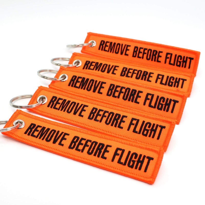 Rotary13B1 Remove Before Flight Keychain - NEON Orange/Black 5PCS - Image 2