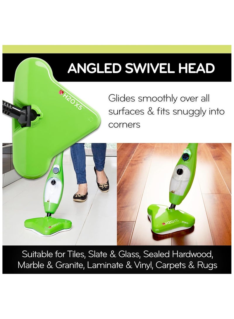 Dual Head Steam Mop and Handheld Steam Cleaner for Kitchen Floor Tiles Hardwood Floors Grout Cleaner Upholstery Carpet Cleaner 5*1 - Image 2