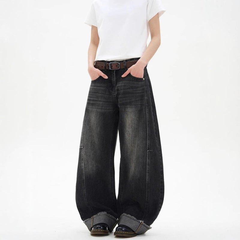 Unisex Classic Denim Jeans Loose Fit Daily Outdoor Wear - Image 3