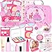 INNOCHEER Pretend Makeup for Toddlers Toy Play Makeup Set for Kids 35 Toddler Makeup Kit Pretend Fake Makeup for Kids Princess Toddler Toys for Girls Gifts Toys for 3 4 5 Year Old GirlsNot Real Makeup - Image 2