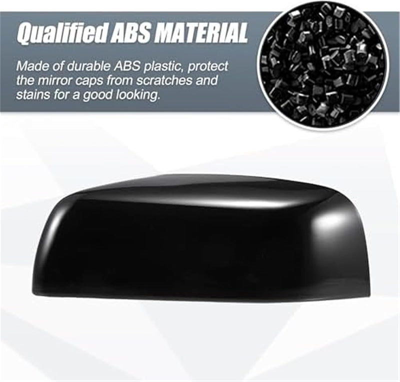 QASULER Car Rear View Left Side Mirror Cover Cap - Image 3