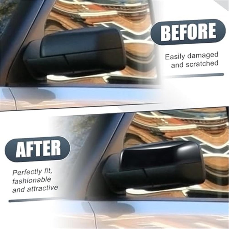 QASULER Car Rear View Left Side Mirror Cover Cap - Image 2