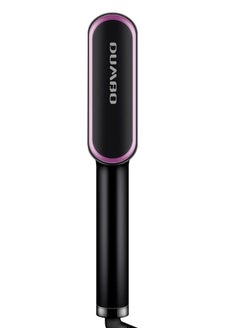 DUMBO Hair Straightener Brush,Hair Straightening Iron with Built-in Comb, 20s Fast Heating & 5 Temp Settings & Anti-Scald, Perfect for Professional Salon at Home (Black) 3*27cm  - Image 3