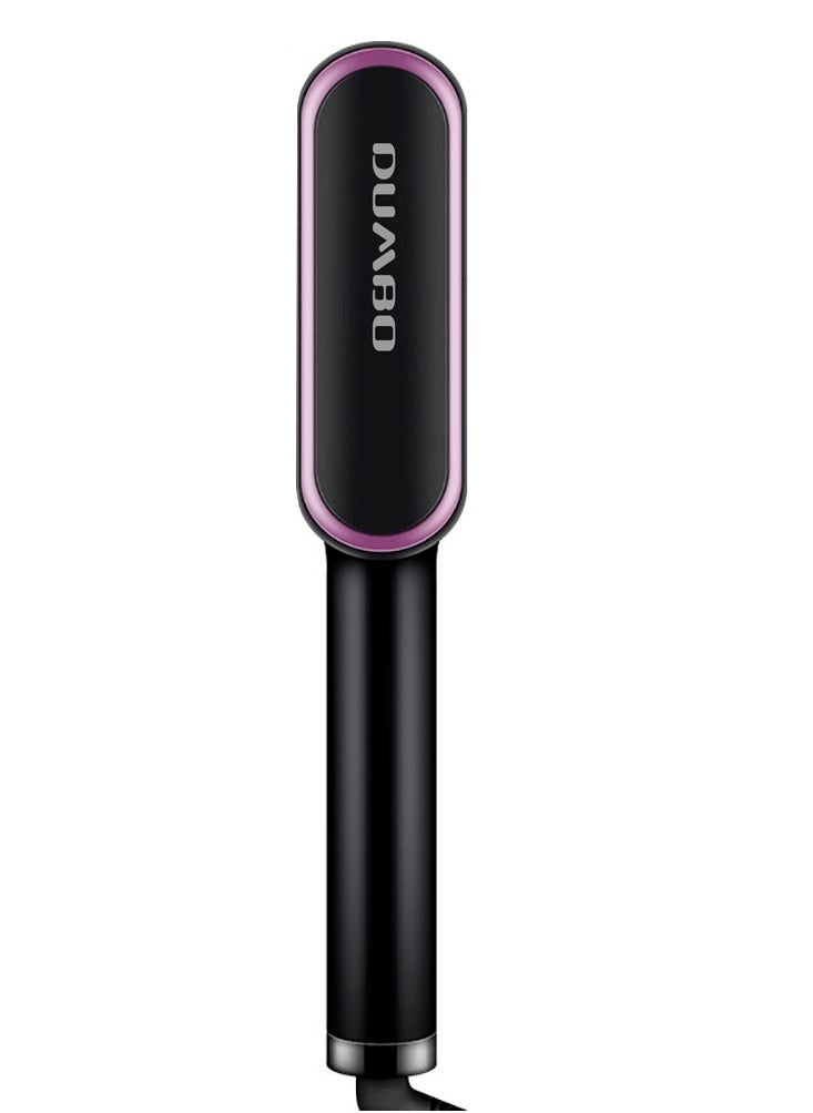 DUMBO Hair Straightener Brush,Hair Straightening Iron with Built-in Comb, 20s Fast Heating & 5 Temp Settings & Anti-Scald, Perfect for Professional Salon at Home (Black) 3*27cm  - Image 3