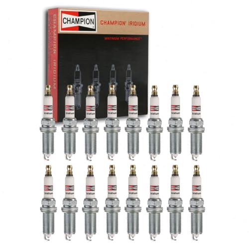 16 pc Champion Iridium Spark Plugs compatible with Jeep Grand Cherokee 57L V8 20092019