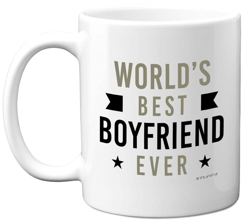 Stuff4 Anniversary Mug Gift for Him  Worlds Best Boyfriend Ever Mug  Gifts for Boyfriends Special Him Birthday Valentines Christmass 11oz Ceramic Dishwasher Safe