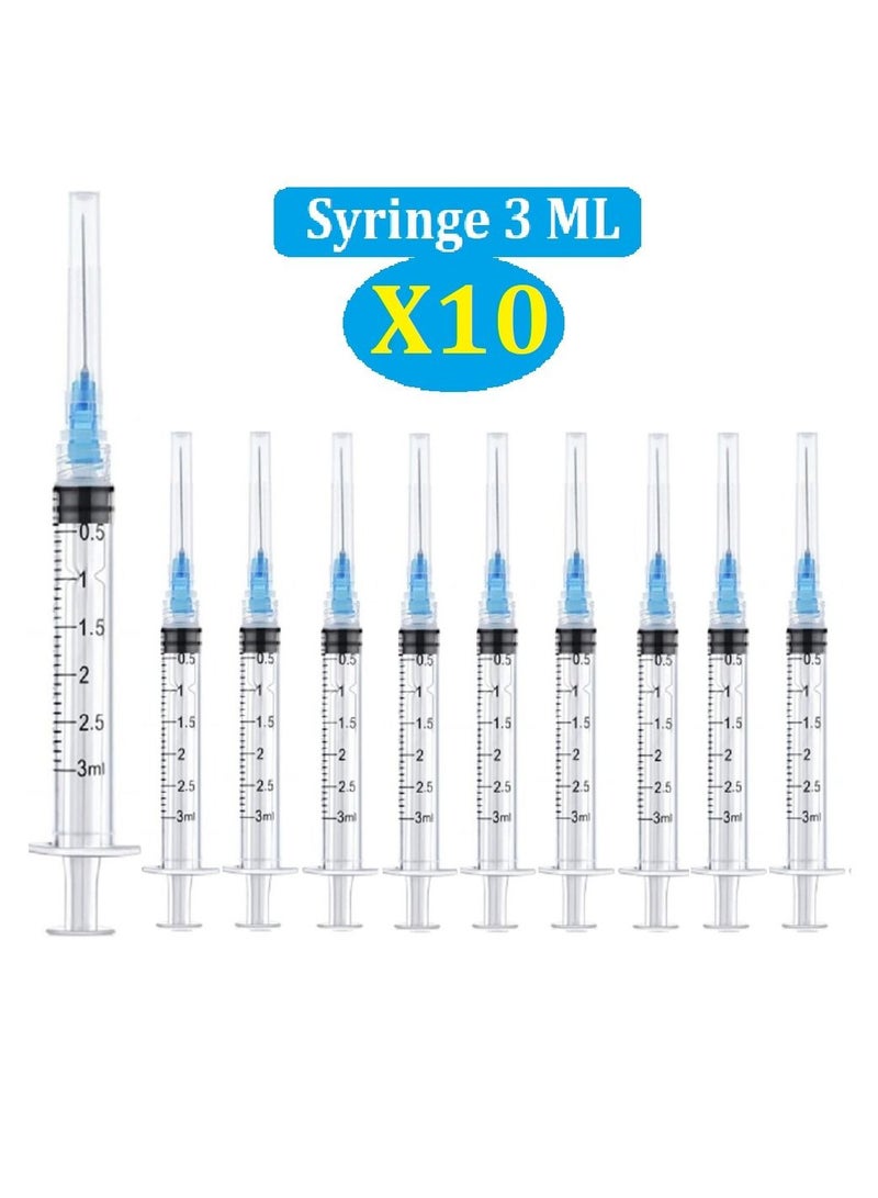 Medical Disposable Syringe 3ML With Needle Individually Sealed (10 Pieces) - Image 1