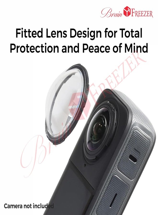 Brain Freezer Action Pro Premium Lens Guard Compatible with Insta360 One X4 Camera Accessories Scratch-Resistant Optical Coated High Transparency Lens Guard, Anti-Scratch Protectors Knob Mount - Image 2