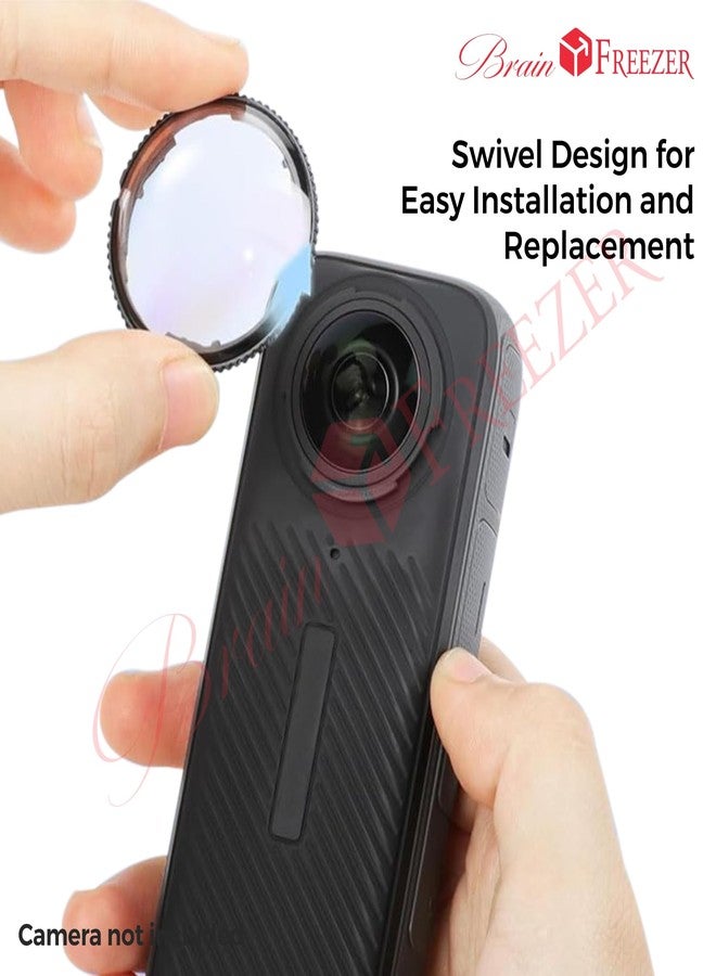 Brain Freezer Action Pro Premium Lens Guard Compatible with Insta360 One X4 Camera Accessories Scratch-Resistant Optical Coated High Transparency Lens Guard, Anti-Scratch Protectors Knob Mount - Image 4