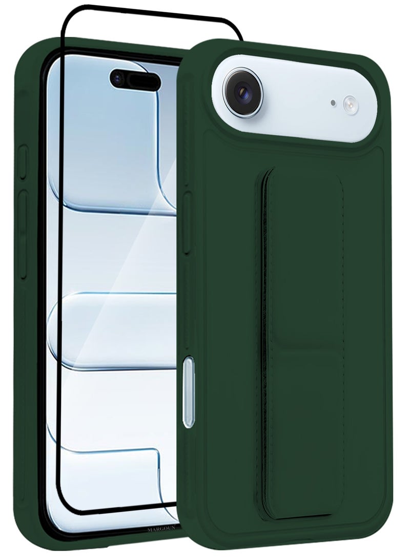 CATANES 2 Packs Premium PU Leather Case for iPhone 17 Air with Stand Function Shockproof and Anti Scratch Finger Grip with 3D Screen Protector - Image 1