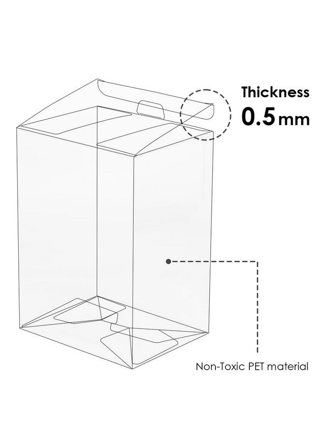 baskiss Baskiss 8 Pack Protector Covers for Funko Pop 4" Figures, Ultra Thick 0.5mm Crystal Clear Heavy Duty Display Box for Collectible Vinyl Figurines Storage  - Image 3