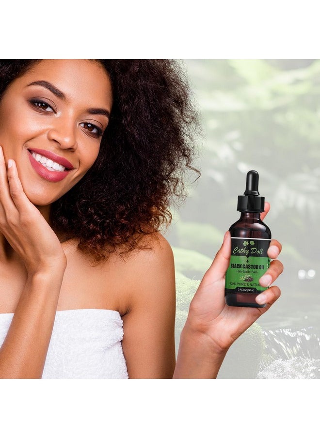 Cathy Doll Jamaican Black Castor Oil Organic Cold Pressed Castor Oil For Hair 100% Pure Natural Castor Oil For Eyelashes Eyebrows (4 Oz) 
