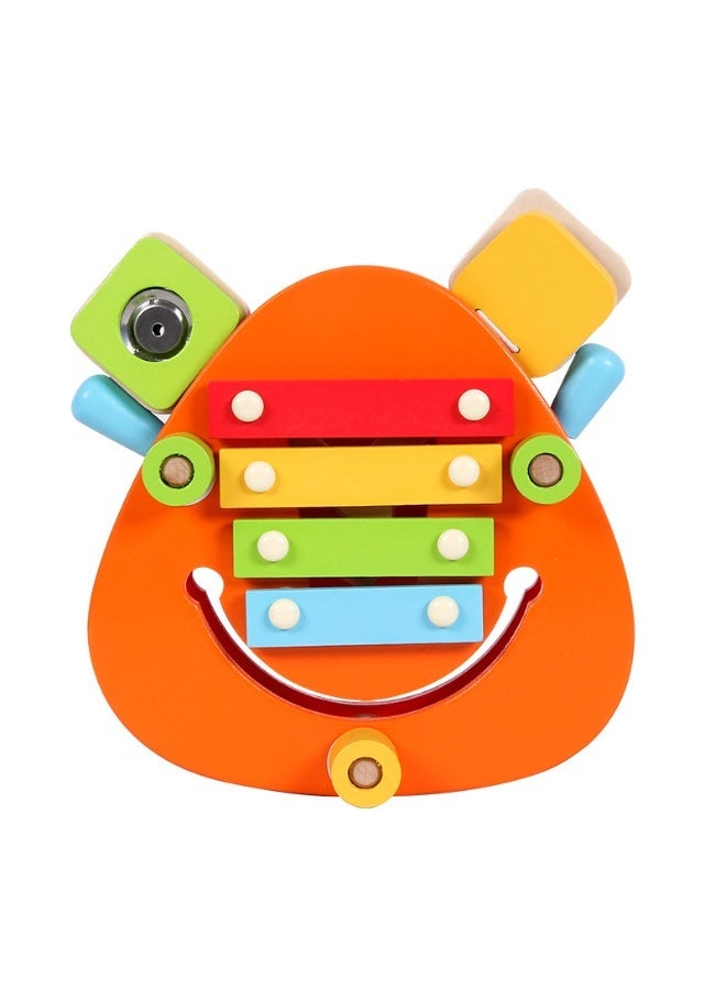 general 1-2-3 year old baby hand-playing qin, a variety of musical wooden toys - Image 1