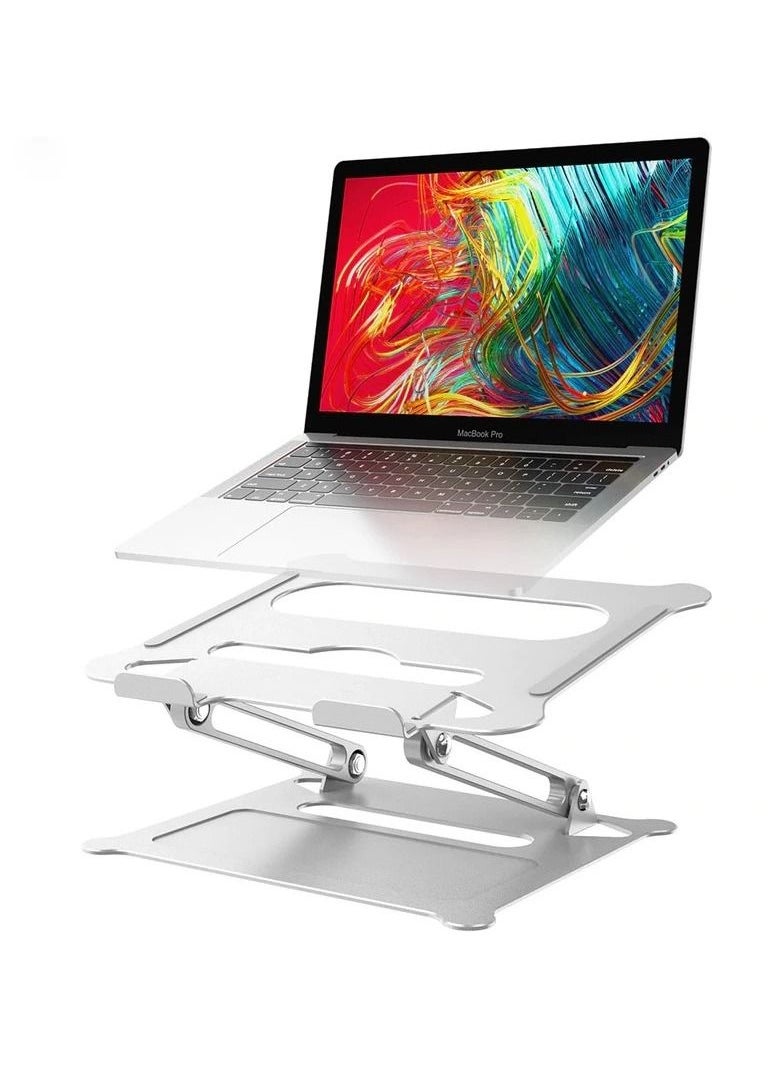 SMILEE Silver Adjustable Aluminum Desktop Laptop Stand  - Image 4