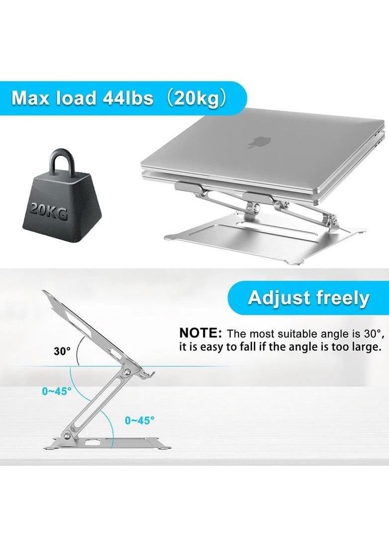 SMILEE Silver Adjustable Aluminum Desktop Laptop Stand  - Image 3