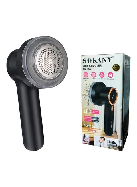 Lint Remover For Clothes - Lint shaver, Revitalize Your Wardrobe with Lint Remover High-Definition LCD Display, Easy Operation, and Portable Design, SK-12004 (Black)