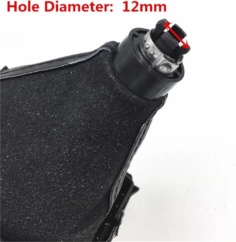 5/6 Speed Manual Gear Shift Knob Lever Stick Arm Pen Gaiter Boot Cover Case Compatible with Audi A4 S4 B8 8K A5 8T Q5 8R S Line 2007-2015(Red R123456 Cover) - Image 4