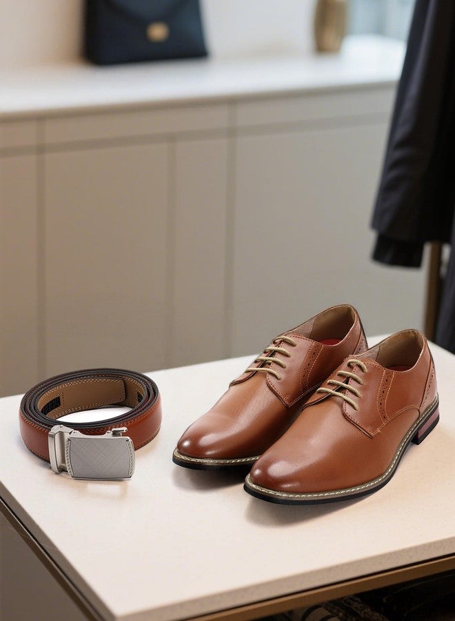 CHAOREN Mens Dress Belt - Mens Ratchet Belt Leather for Dress Pant - Micro Adjustable Belts Fit Everywhere - Image 3