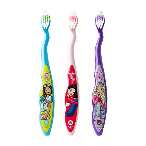 Brush Buddies 3 Pack Barbie Toothbrush for Kids, Children's Toothbrushes, Soft Bristle Toothbrushes for Kids - Image 2