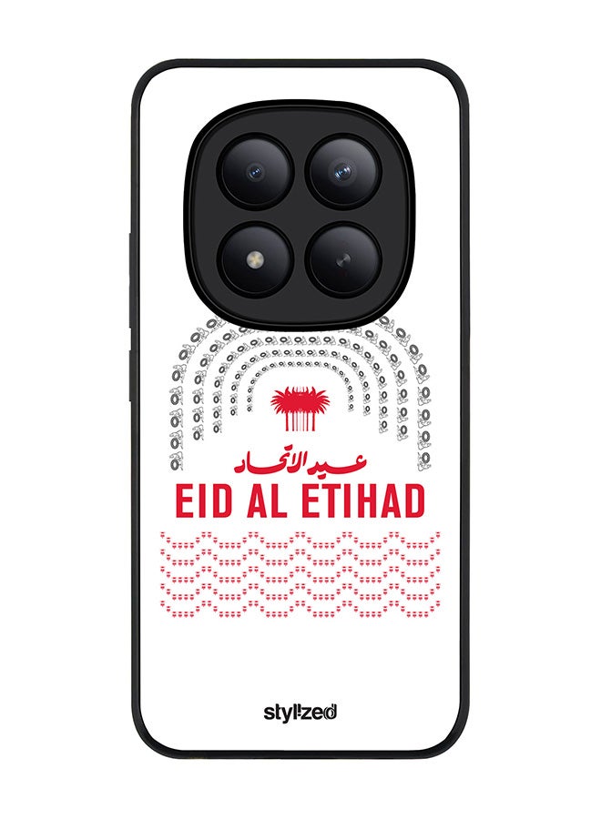 For Xiaomi Redmi Note 15 Pro+ / Poco M8 Pro Case,Slim fit Camera Protection, Shockproof Thin Phone cover  - Eid Al Etihad National Day White