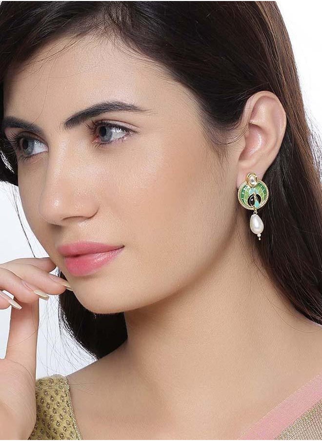VOYLLA Manmayi Peacock Dance Earrings  - Image 5