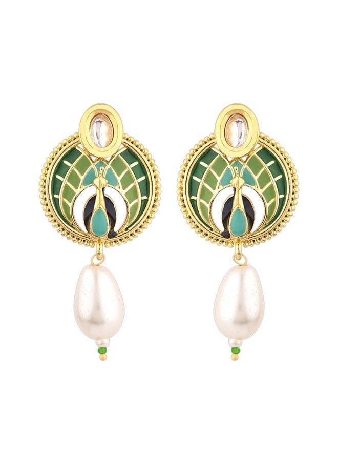 VOYLLA Manmayi Peacock Dance Earrings  - Image 2